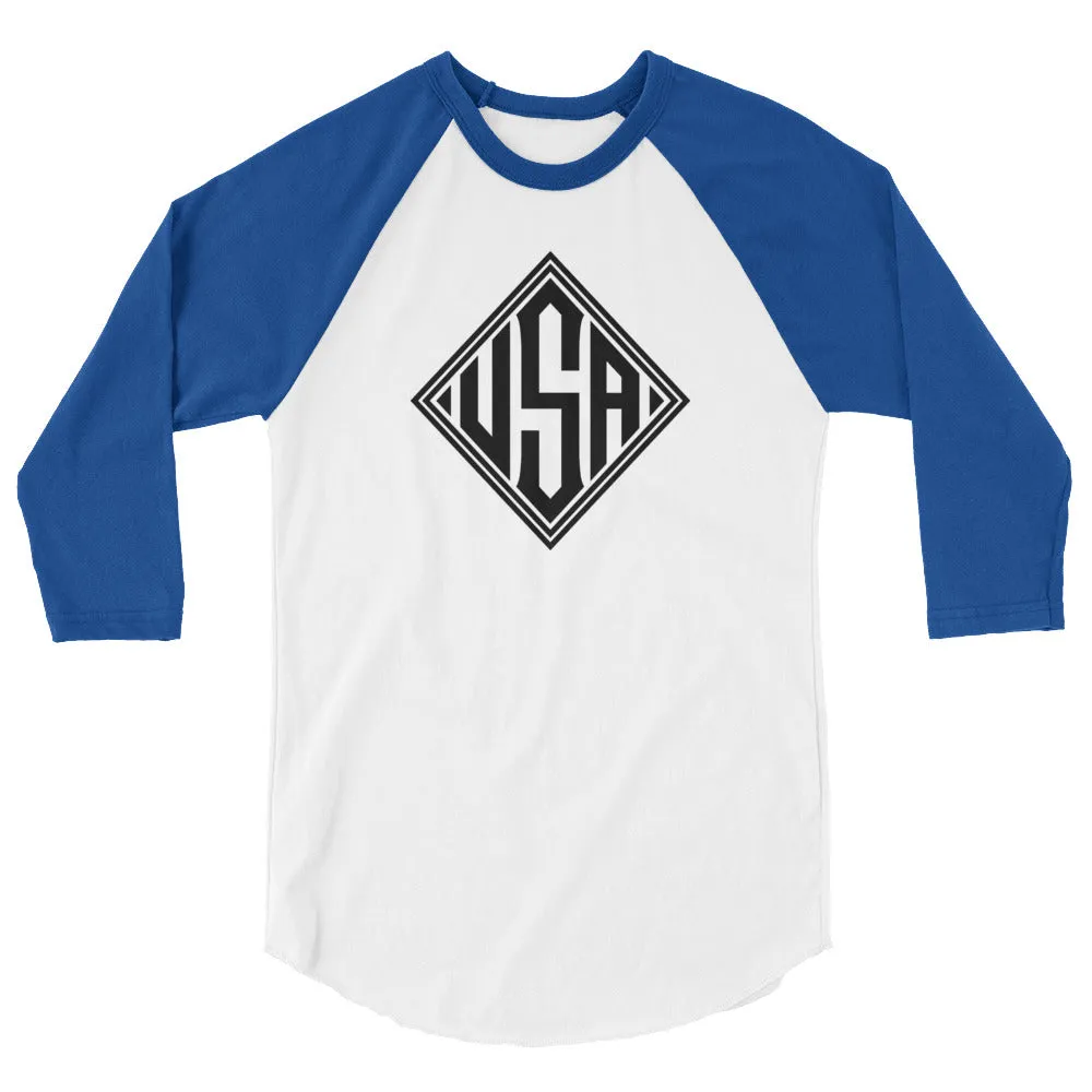 USA Designs 3/4 Sleeve Raglan Shirt Diamond