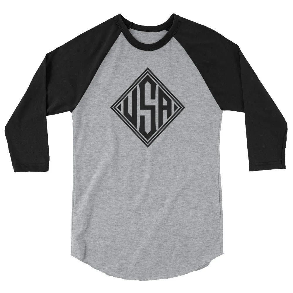 USA Designs 3/4 Sleeve Raglan Shirt Diamond