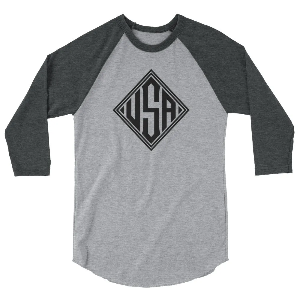 USA Designs 3/4 Sleeve Raglan Shirt Diamond