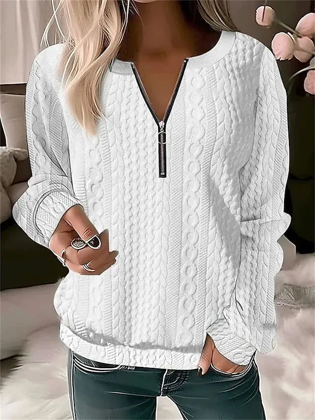 Women's Cozy Quarter Zip Fleece Sweatshirt